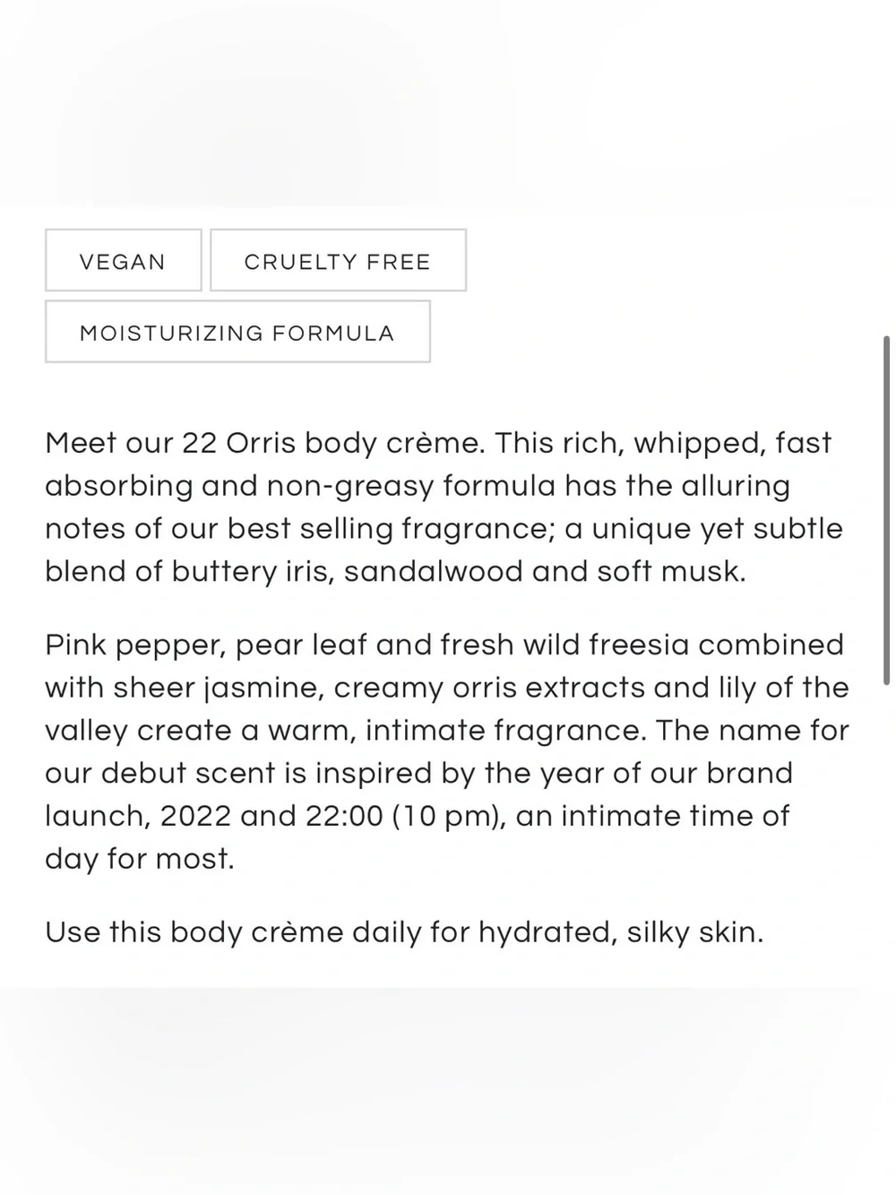 LEDDA 22 ORRIS BODY CRÈME